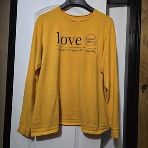 TeePublic Unisex Yellow Long Sleeve Shirt W Graphic In The Front Size Medium
